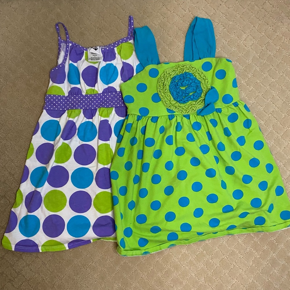 bundle of 2 adorable polka doted dresses
